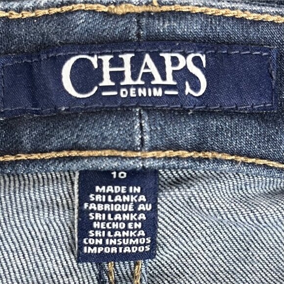 Chaps Jeans Madden Straight Womens 10 Dark Wash - Picture 6 of 11